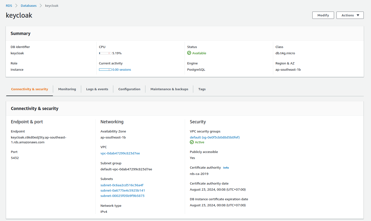 Amazon Web Service for PostgreSQL Amazon Web Service for PostgreSQL