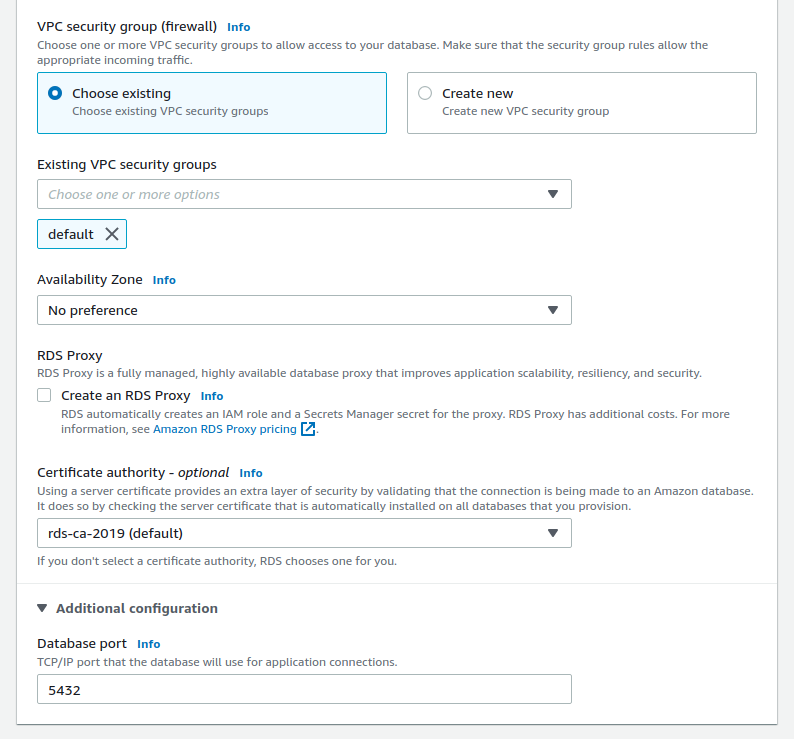 Amazon Web Service for PostgreSQL Amazon Web Service for PostgreSQL